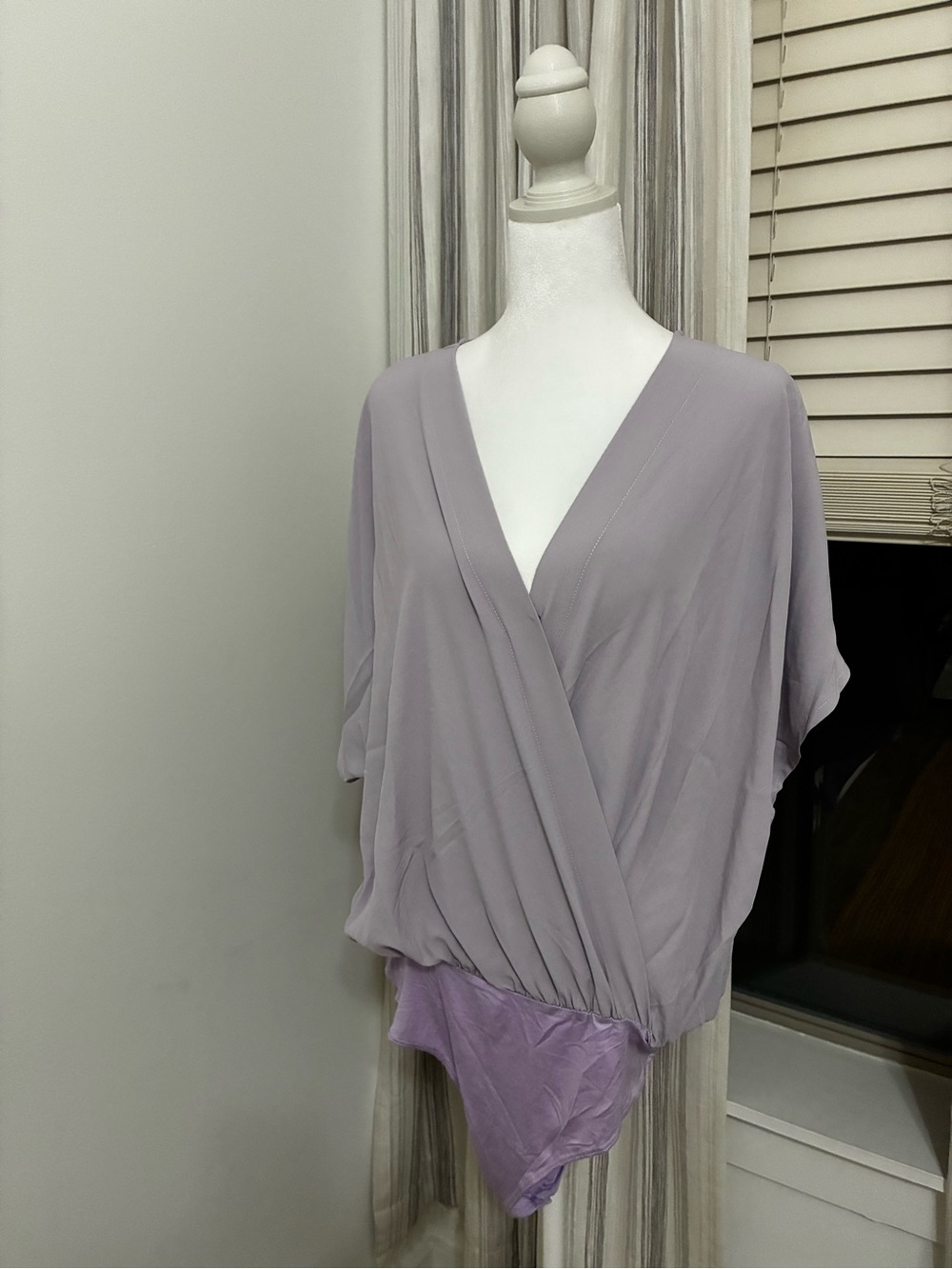 Heyson Lavender Wrap V-Neck Bodysuit - Women